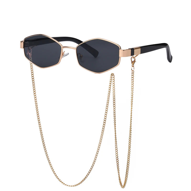 TEEK - Hello Hexagon Sunglasses EYEGLASSES theteekdotcom Gold Black