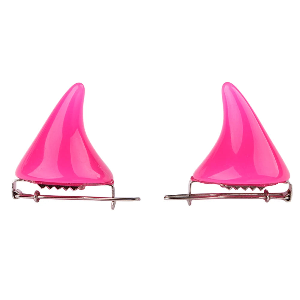 TEEK - 1 Pair Small Horn Hairpins HAIR CARE theteekdotcom pink  