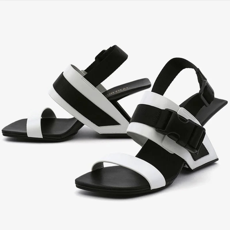 TEEK - Easel Back Strap Sport Buckle Wedge Sandals SHOES theteekdotcom   