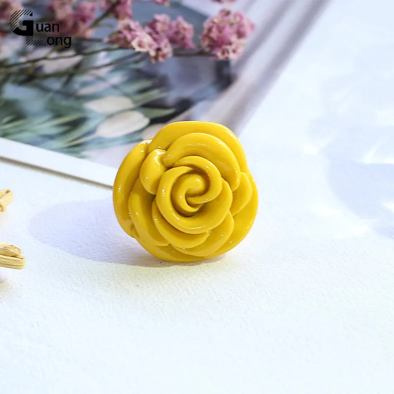 TEEK - Acrylic Rose Korea Ring JEWELRY theteekdotcom   