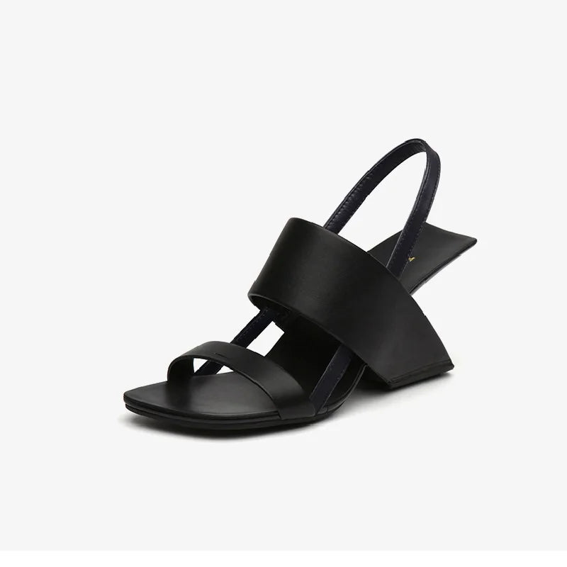 TEEK - Easel Back Strap Wedges SHOES theteekdotcom Black 6 