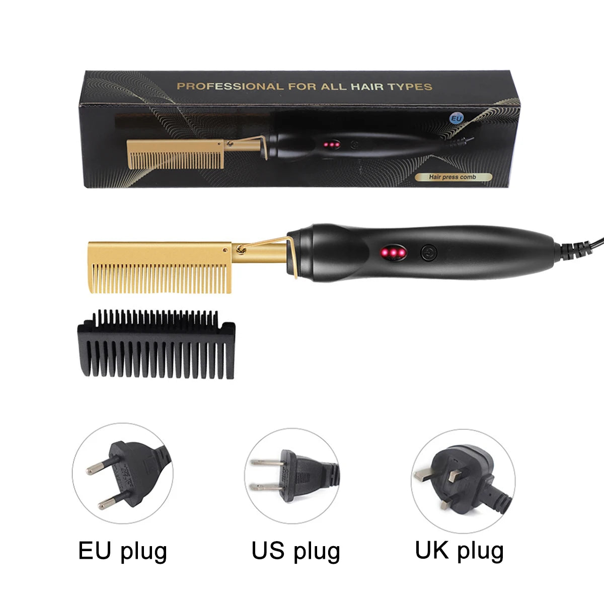 TEEK - 2 in1 Hot Comb Straightener Electric Heating Comb HAIR CARE theteekdotcom   
