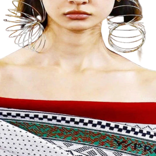 TEEK - Large Round Slink Coil Earrings JEWELRY theteekdotcom