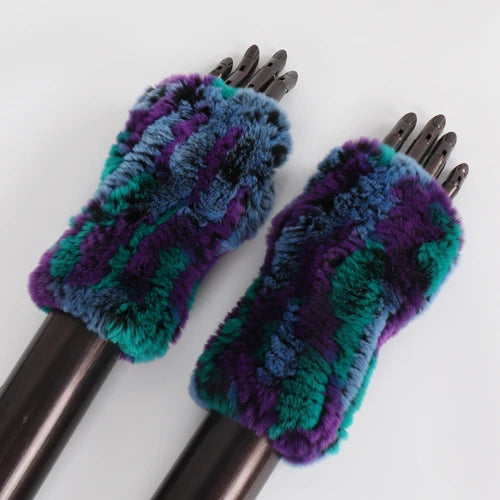 TEEK - Womens Natural Fluff Gloves Fingerless Gloves GLOVES theteekdotcom color 4 20cm 