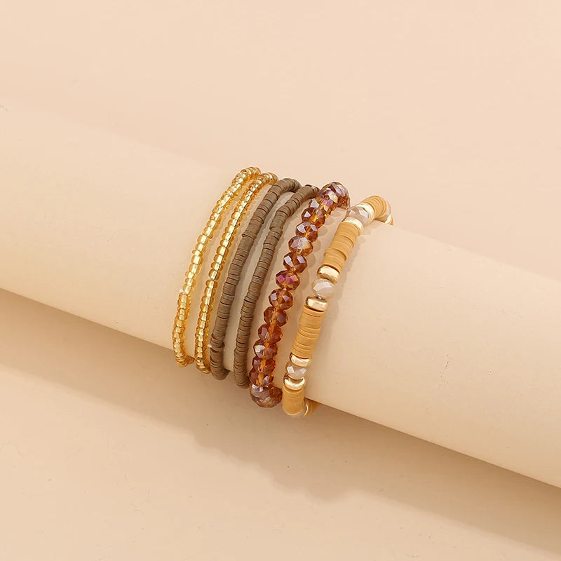 TEEK - Bohemian Multi-Layer Seed Beads Bangles JEWELRY theteekdotcom KR36-12  