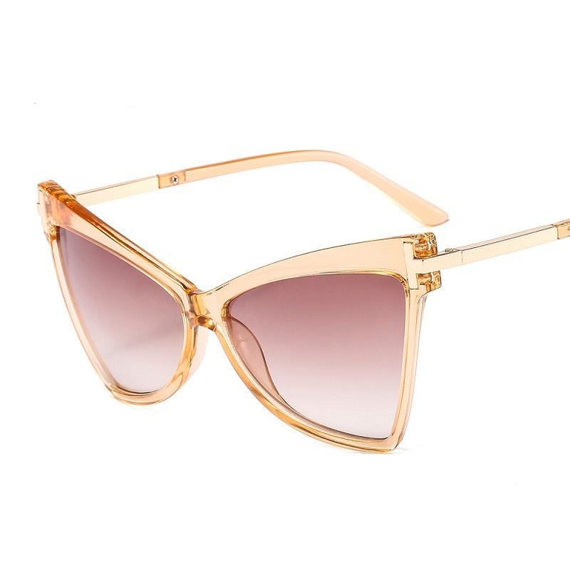TEEK - Cateye Metal Frame Lux Sunglasses EYEGLASSES theteekdotcom champagne  