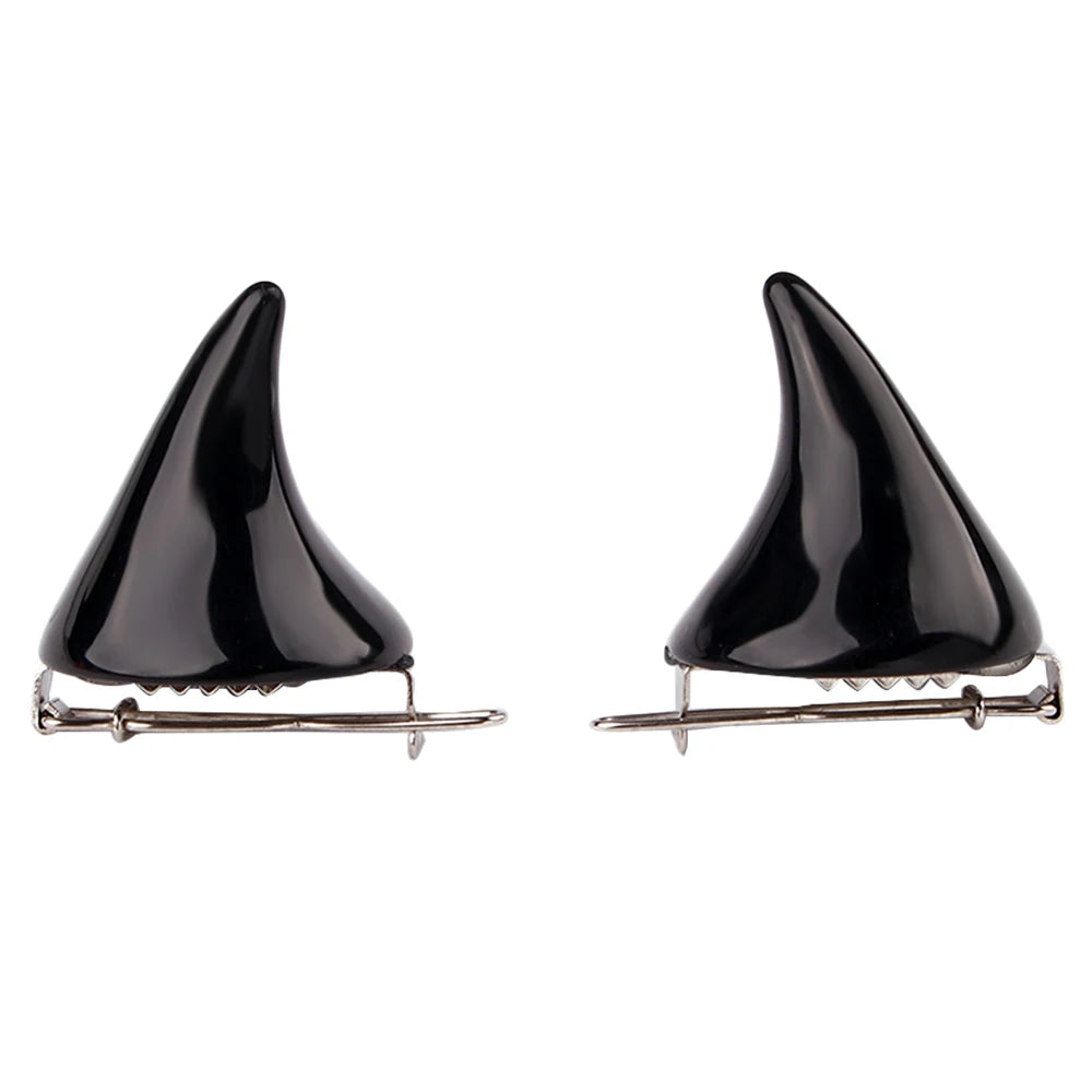 TEEK - 1 Pair Small Horn Hairpins HAIR CARE theteekdotcom black  