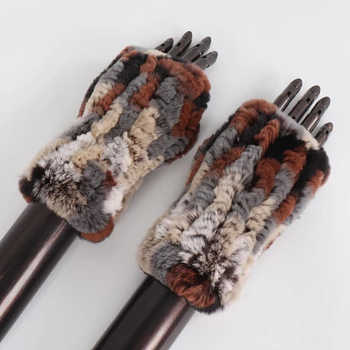 TEEK - Womens Natural Fluff Gloves Fingerless Gloves GLOVES theteekdotcom color 29 20cm 