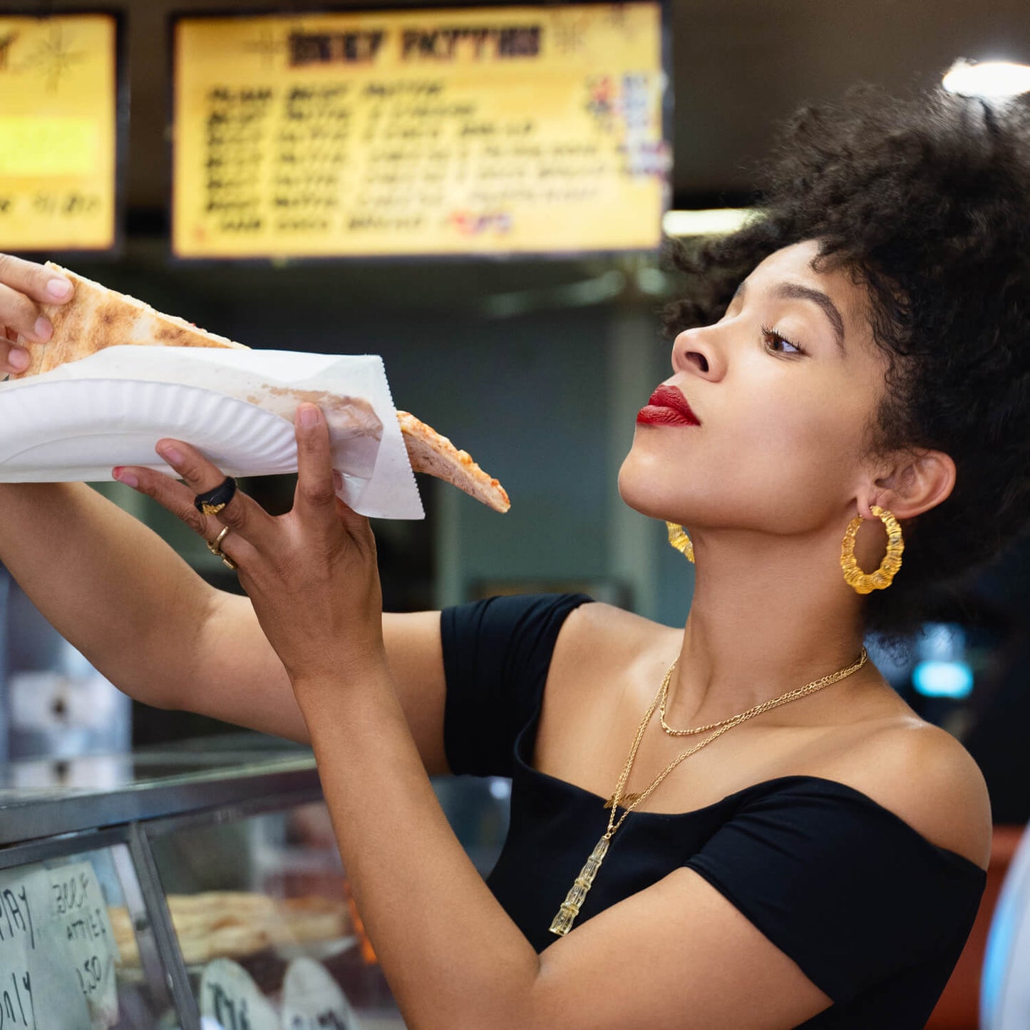 TEEK - Honey Lucite Bamboo Hoop Earrings JEWELRY TEEK GNH