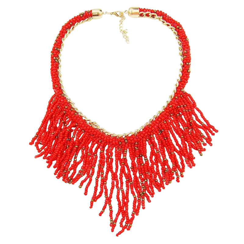 TEEK - Fashion Big Bohemia Ethnic Bead Tassel Necklace JEWELRY theteekdotcom