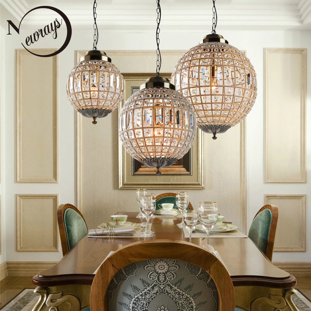 TEEK - Retro Vintage Royal Empire Ball Big Led Crystal Chandelier HOME DECOR theteekdotcom