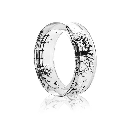 TEEK - BW Handmade Resin Transparent Scenery Ring JEWELRY theteekdotcom   