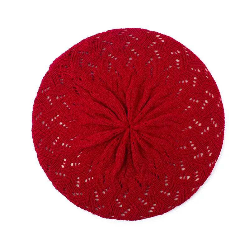 TEEK - Knit Beret Beanie Hat HAT theteekdotcom dark red  