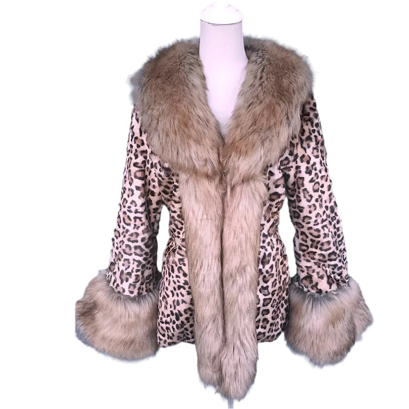 TEEK - Leopard Mink Raccoon Faux Fur Coats COAT theteekdotcom S  