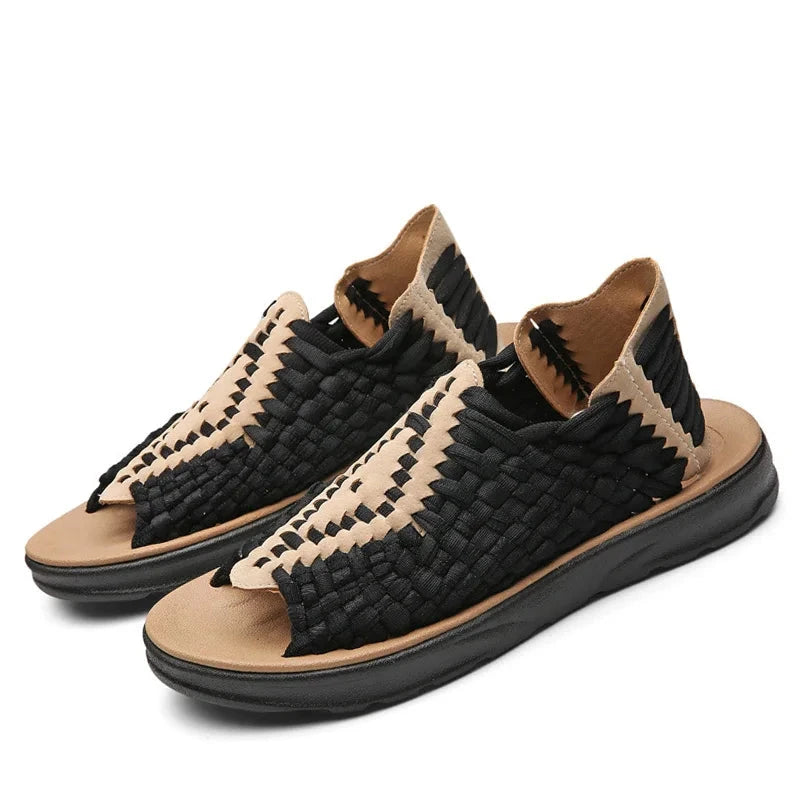 TEEK - Men Weaving Flat Non-slip Sandals SHOES theteekdotcom   