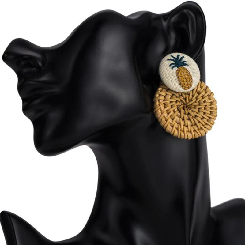 TEEK - Handmade Pineapple Drop Earrings JEWELRY theteekdotcom