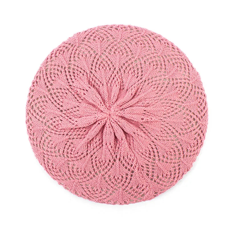 TEEK - Knit Beret Beanie Hat HAT theteekdotcom pink  