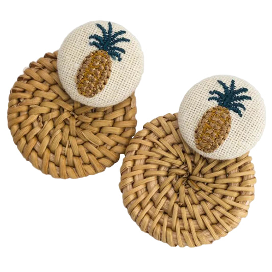 TEEK - Handmade Pineapple Drop Earrings JEWELRY theteekdotcom