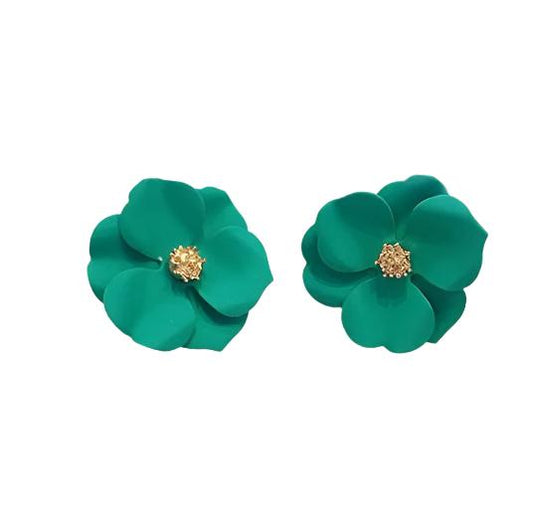 TEEK - Various Painted Big Flower Earrings JEWELRY theteekdotcom EK3931  