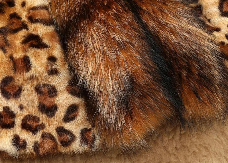 TEEK - Leopard Mink Raccoon Faux Fur Coats COAT theteekdotcom   