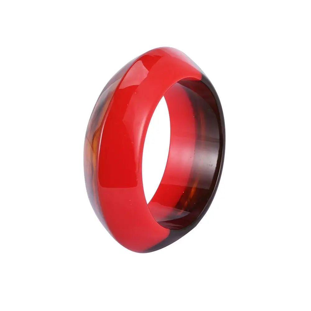 TEEK - Abstract Acrylic Cuff Bangles Bracelet JEWELRY theteekdotcom red  