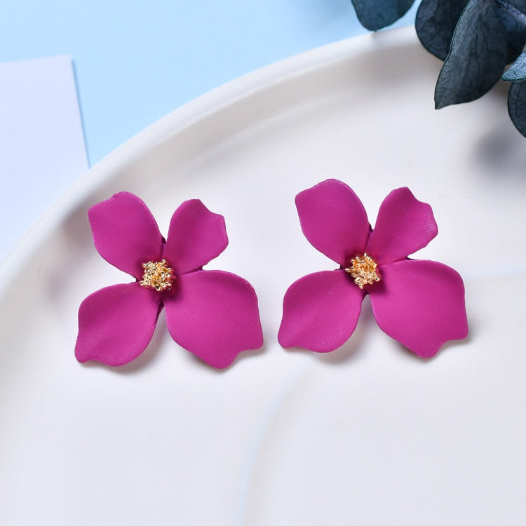 TEEK - Various Painted Big Flower Earrings JEWELRY theteekdotcom EK4459  