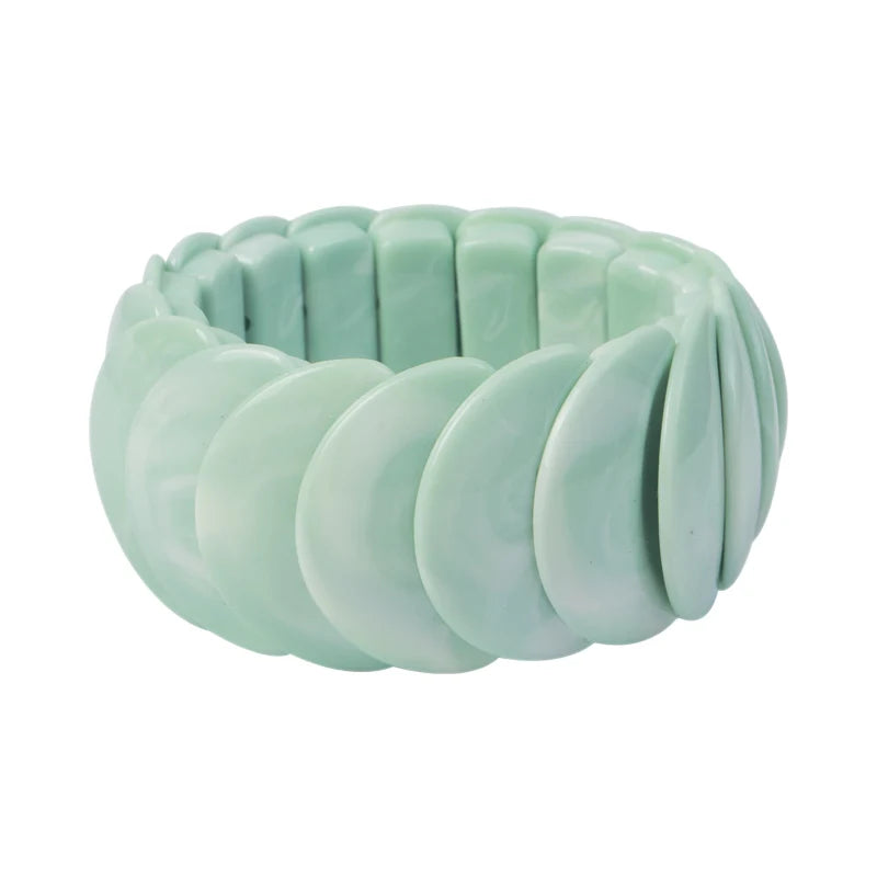 TEEK - Vintage Acrylic Wide Disc Bracelets Bangle JEWELRY theteekdotcom KR29-1  