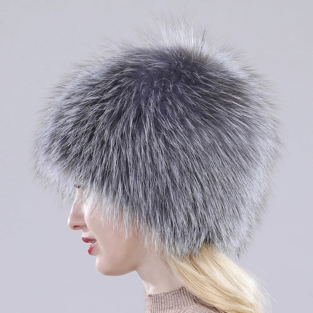 TEEK - Winter Real Fluff Knitted Women Hat HAT theteekdotcom   