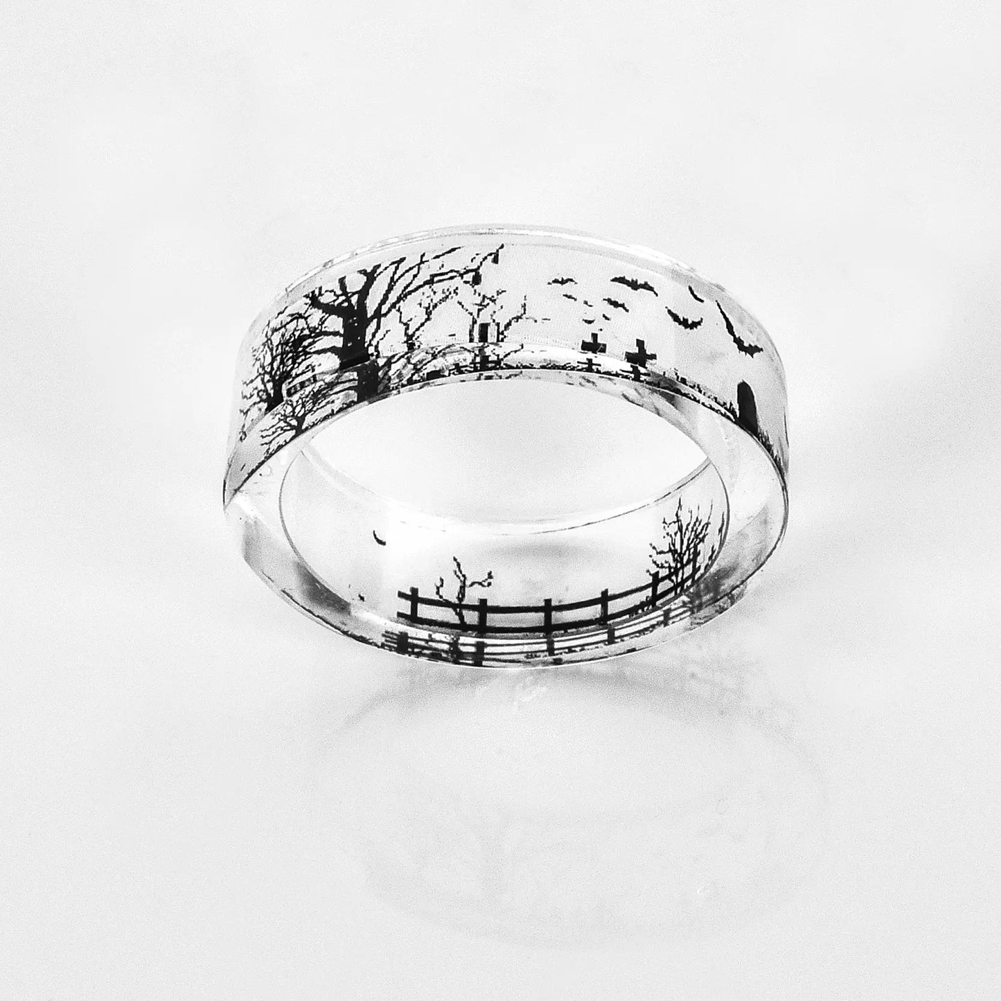 TEEK - BW Handmade Resin Transparent Scenery Ring JEWELRY theteekdotcom   