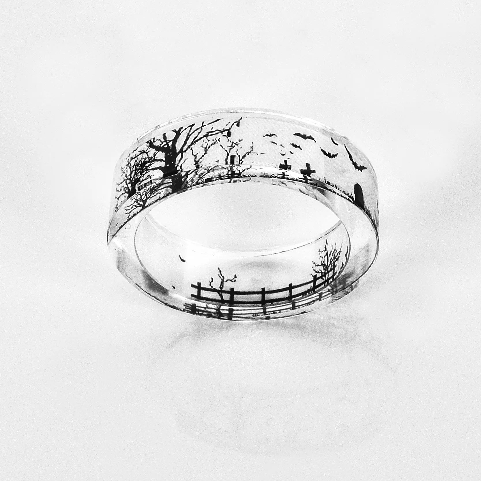 TEEK - BW Handmade Resin Transparent Scenery Ring JEWELRY theteekdotcom   