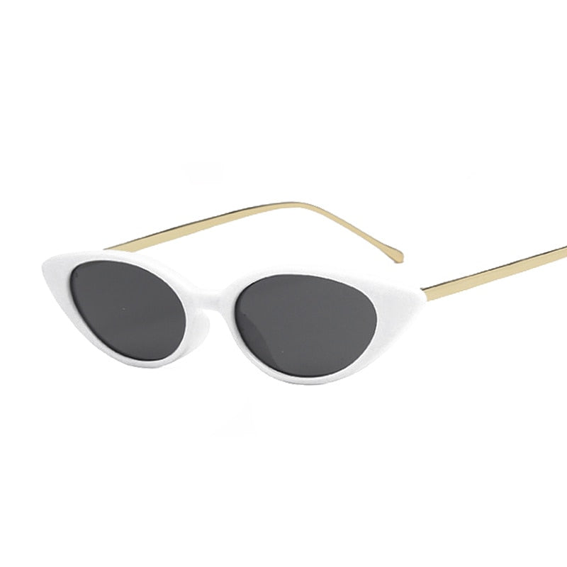 TEEK - Retro Point Vintage Sunglasses EYEGLASSES theteekdotcom White Gray  