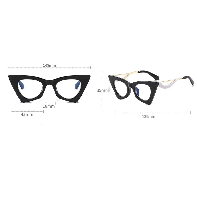 TEEK - Cat Eye Bar Clear Eyeglasses EYEGLASSES theteekdotcom   