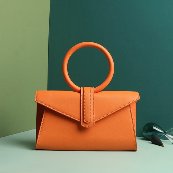 TEEK - Ring Handle Handbag BAG theteekdotcom orange S: L19cm W5cm  H10.5cm 