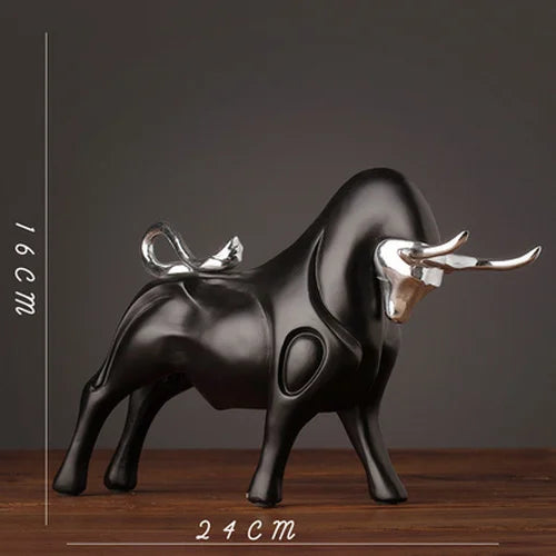 TEEK - Bold Bull Sculptures HOME DECOR theteekdotcom Black-A  