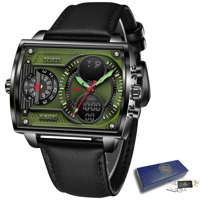 TEEK - Masculine Quartz Horizontal Wristwatch WATCH theteekdotcom Green  
