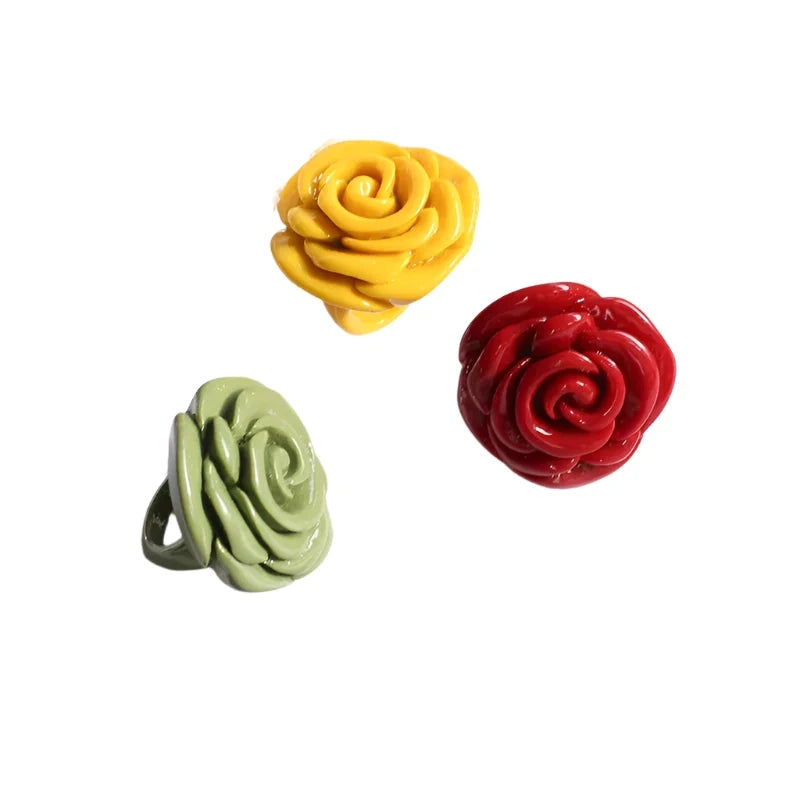 TEEK - Acrylic Rose Korea Ring JEWELRY theteekdotcom   