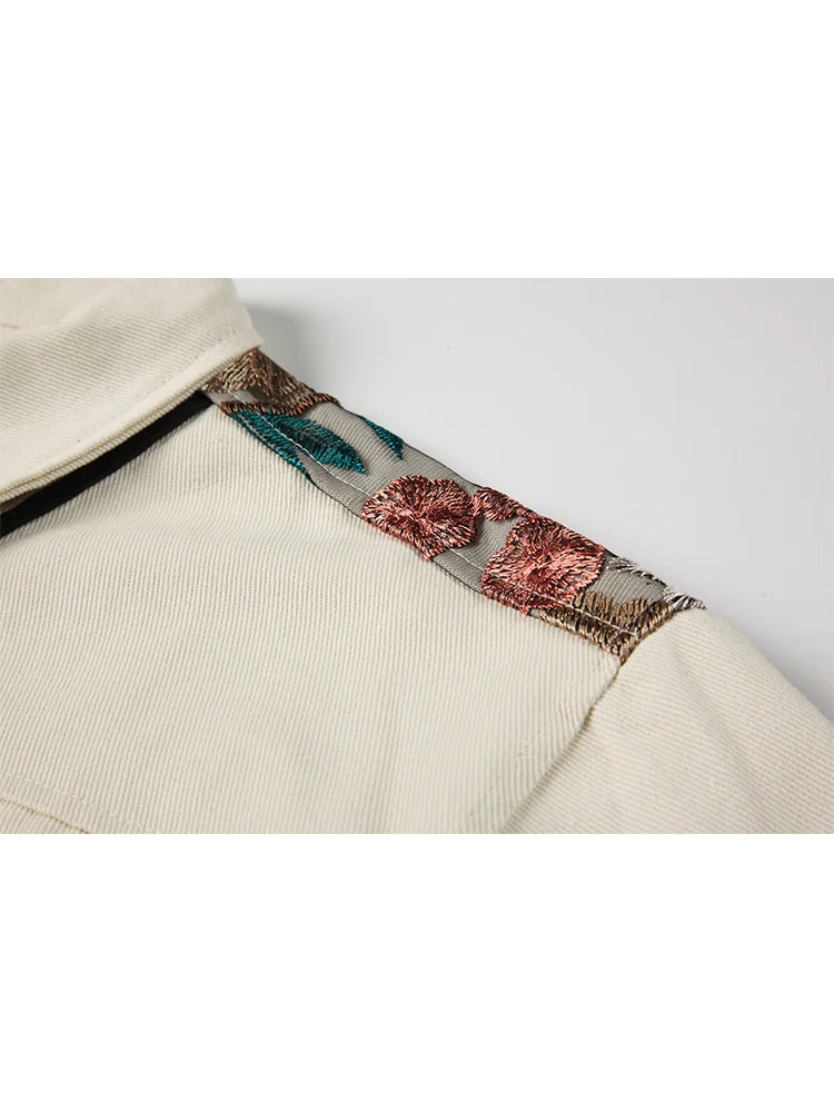 TEEK - Embroidered Patchwork Denim Jacket JACKET theteekdotcom   
