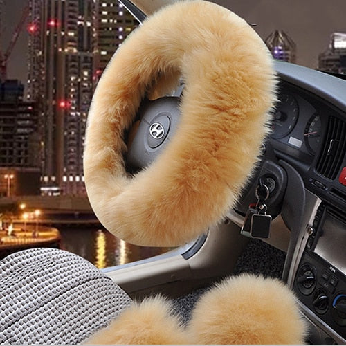 TEEK - Wool Fluff Steering & Shift Cover Set TRANSPORTATION theteekdotcom orange  