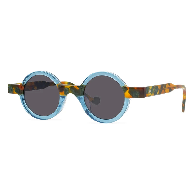 TEEK - Round Womens Colorblock Sunglasses EYEGLASSES theteekdotcom blue  