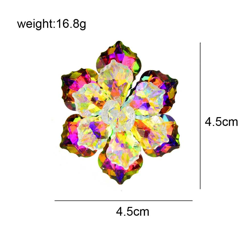 TEEK - Shining Crystal Flower Brooch JEWELRY theteekdotcom