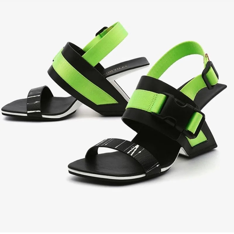 TEEK - Easel Back Strap Sport Buckle Wedge Sandals SHOES theteekdotcom   