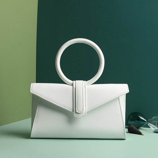 TEEK - Ring Handle Handbag BAG theteekdotcom white S: L19cm W5cm  H10.5cm 