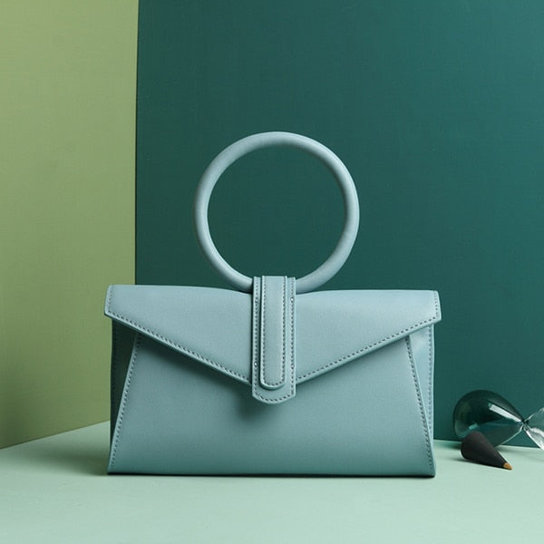 TEEK - Ring Handle Handbag BAG theteekdotcom blue S: L19cm W5cm  H10.5cm 