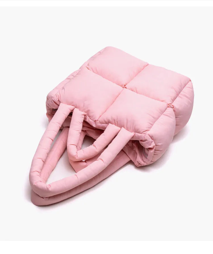 TEEK - Nylon Square Puff Handbag BAG theteekdotcom   