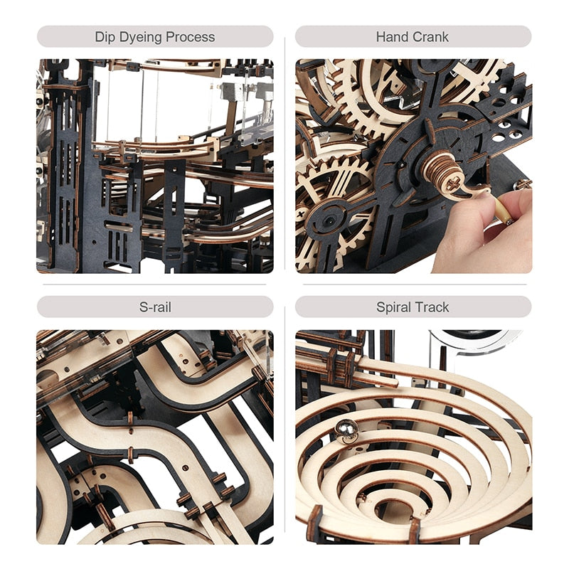 TEEK - Marble Run 3D Wooden Puzzle DIY Assembly Kit HOME DECOR theteekdotcom   