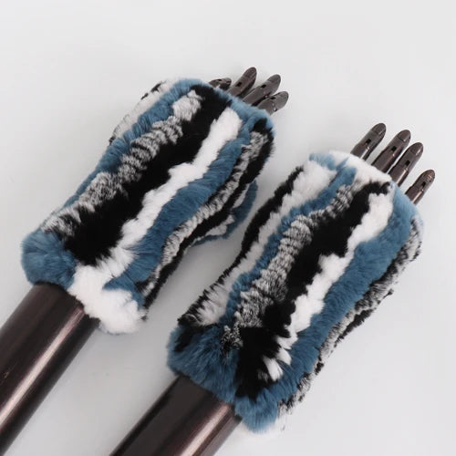TEEK - Womens Natural Fluff Gloves Fingerless Gloves GLOVES theteekdotcom color 8 20cm 