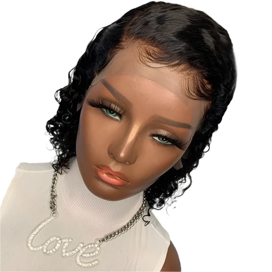 TEEK - Short Wet Wavy Lace Front Bob Wig HAIR theteekdotcom   