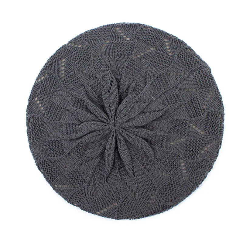 TEEK - Knit Beret Beanie Hat HAT theteekdotcom dark grey-2  