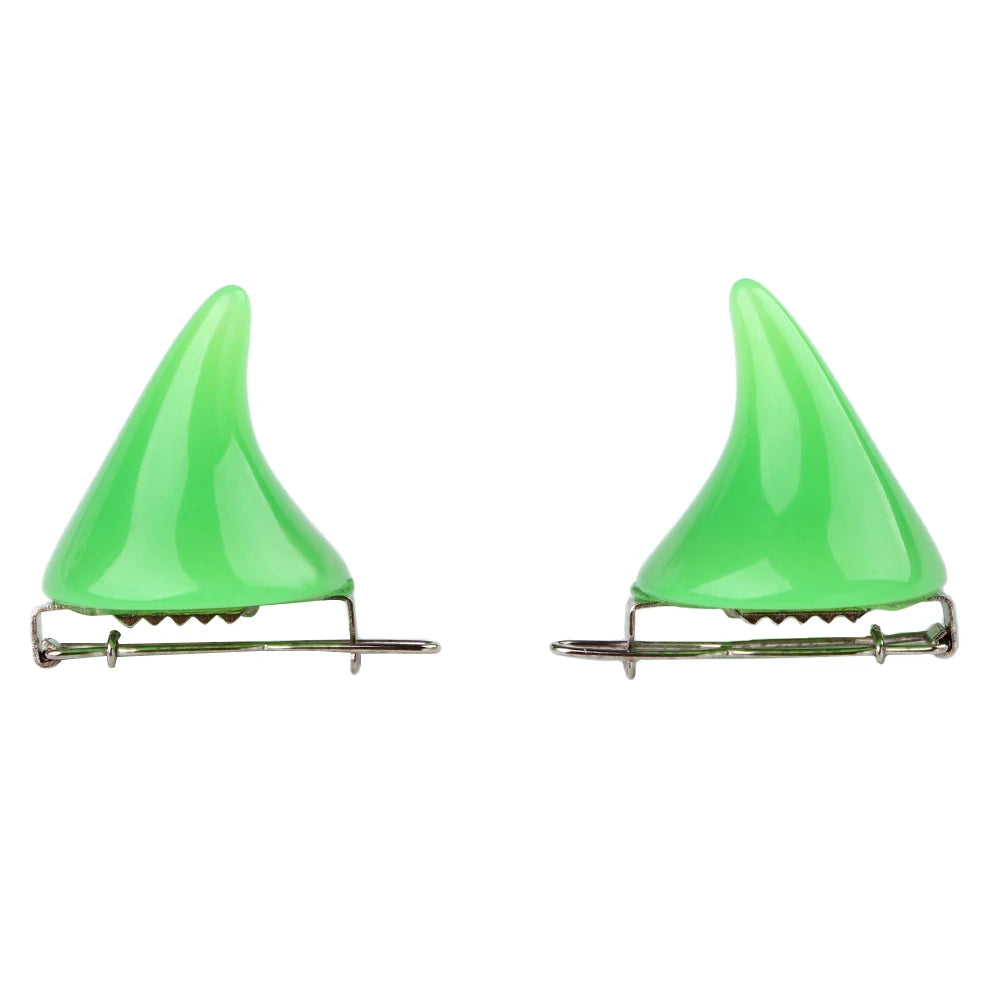 TEEK - 1 Pair Small Horn Hairpins HAIR CARE theteekdotcom green  