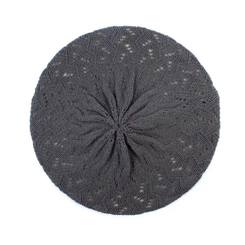 TEEK - Knit Beret Beanie Hat HAT theteekdotcom dark grey-1  